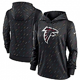 Women's Atlanta Falcons Nike Anthracite 2021 NFL Crucial Catch Therma Pullover Hoodie